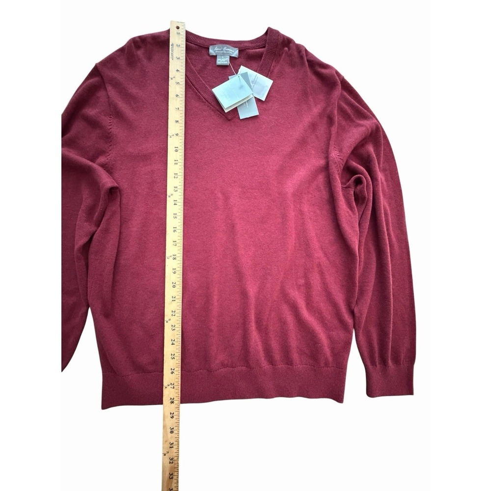 Daniel Cremieux Sweater Men's Large Red 100% Supima Cotton Long Sleeve New #T2-1 - Picture 5 of 8